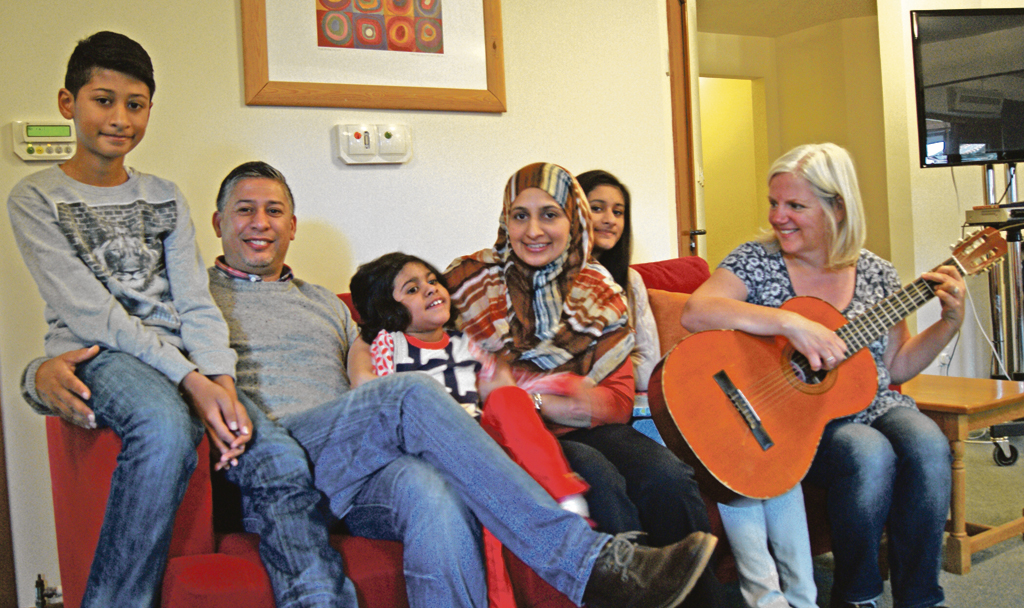 FAMILY: The Iqbal family from left to right, Qais Iqbal, Zahid Iqbal, Zayna Fatima Iqbal, Najmah Iqbal and Uma Iqbal, enjoy themselves at Martin House Children’s Hospice earlier this year