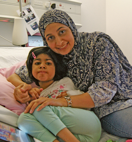 TRANSPLANT: Najmah Iqbal was overcome with emotion when she was told her daughter, Zayna, was to receive a kidney transplant last month