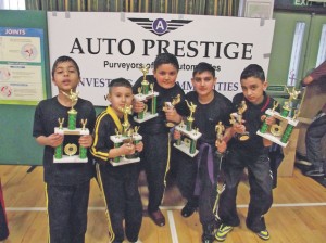 KICKBOXERS: More than 50 children turned up on the day to compete in the AFK tournament with all competitors coming away with trophies