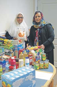 SUPPORT: Famida Dada and Manizar Akhtar, representatives from Bradford Central’s Lions Club, said they were hoping to help some of Bradford’s most needy through the food bank initiative