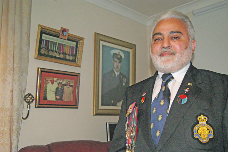 BRAVE: Mr Raja’s father fought alongside armed forces as part of the British Indian Navy.