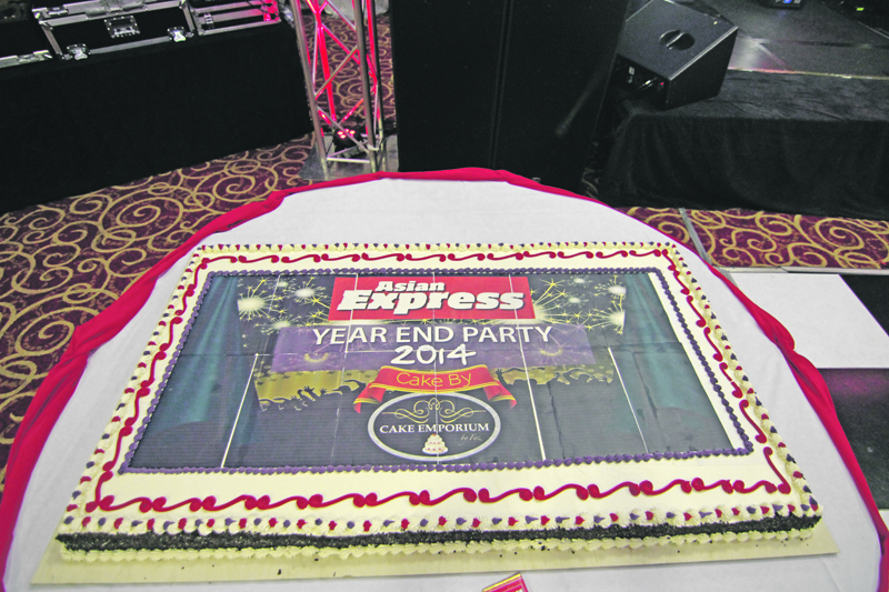 TASTY: Measuring 1,620 square inch, the cake was shared out between guests