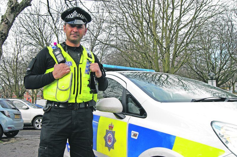 QUICK-THINKING: As smoke passed through the house, PC Saeed guided the family down the stairs and to safety