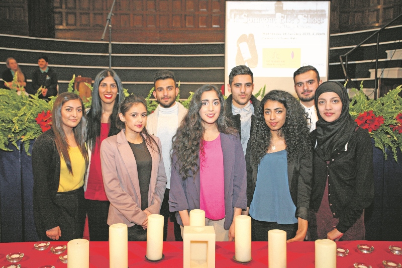 EDUCATE: Members of Kirklees’ Pakistan Youth Forum, and HPCA Youth Development Officer, Sofia Buncy, spoke passionately about the effects of the holocaust and other world genocides at Holocaust Memorial Day