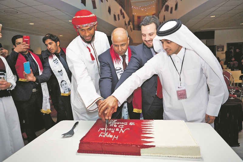 CELEBRATION: (l-r) Professional footballer, Ali Al-Habsi, Dr Mohammed Al-Kaabi of the Ambassador’s Office at the Qatar Embassy, Andrew Mandebura and Jassim Musa Almahmoud