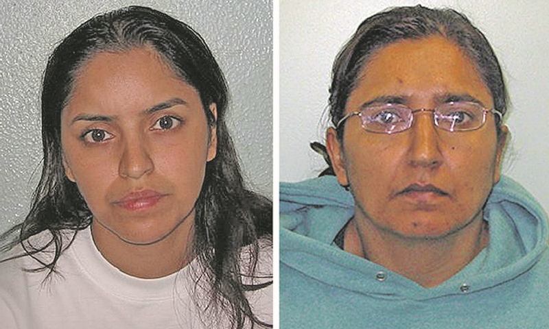 WICKED: Polly Chowdhury (left) and her lover Kiki Muddar were convicted of killing Chowdhury’s daughter, Ayesha