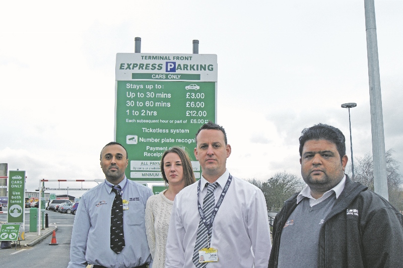 EXPENSIVE: Local cabbies and operators have said the rise in fees will have a big effect on their trade (l-r) Mohammed Sajaad, Emily Halliday, Simon Bull and Naveed Ahmed