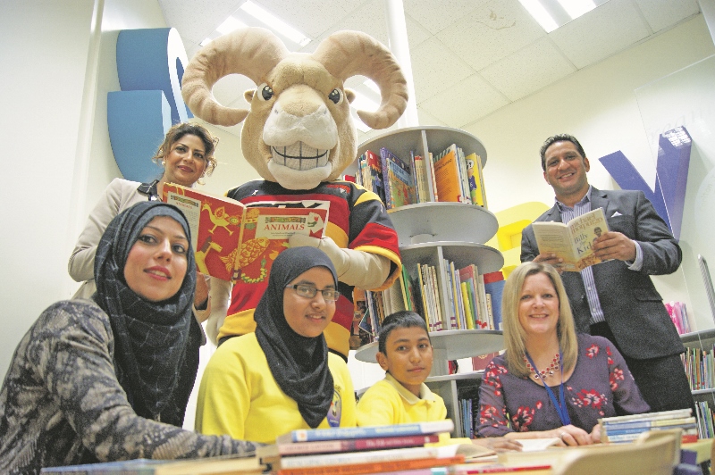 OPEN: The new library was officially opened last week with staff, pupils and Roger Ram all in attendance