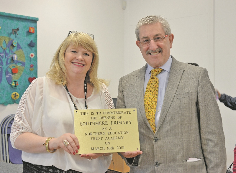 OPEN: Southmere Academy principal, Hayley Marshall, and chief executive of Northern Education Trust, Nick Kershaw, mark the official launch of the academy