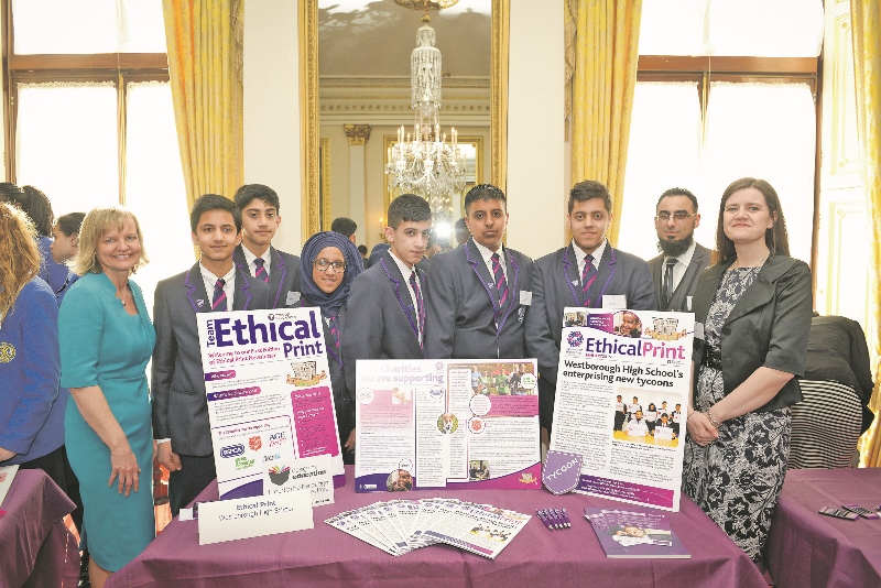 CHAMPIONS: Westborough High School students picked up top prize in the nationwide enterprising competition for their business – Ethical print