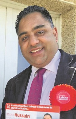ELECTED: Imran Hussain takes over David Ward as the MP for Bradford East after receiving more than 19,000 votes