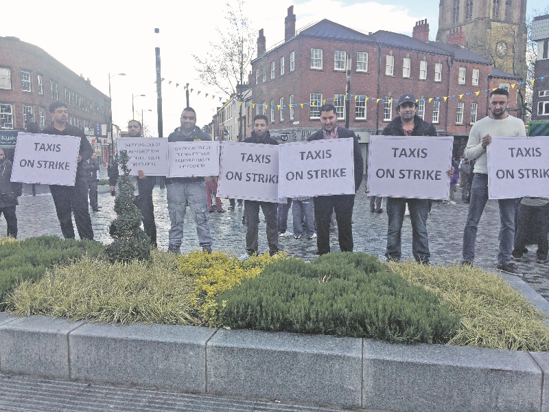 PPROTEST: More than 500 drivers came out in support, whilst a reported 4,500 drivers did not work on the bank holiday