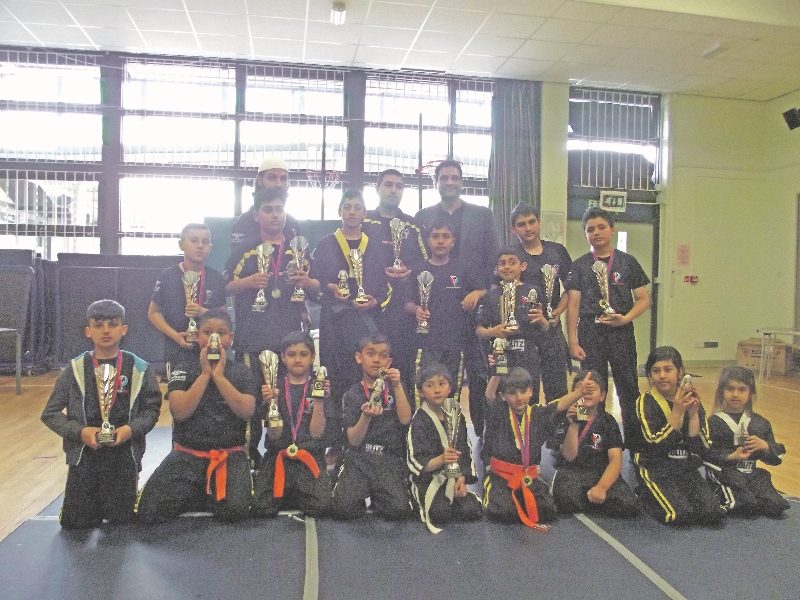 FIGHT: Children as young as five-years-old took part in the Azar Farooq Kickboxing Tournament last month in Bradford