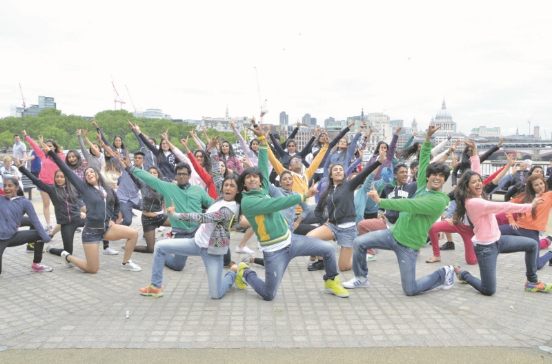 ENTERTAINING: BollyMob UK is made up of over 50 dancers who surprise bystanders with their ‘pop-up’ performances
