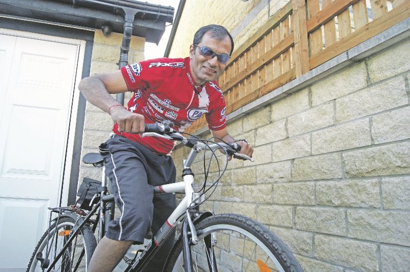 CYCLE: As part of his trio of fundraisers, Kamlesh will complete the 100 mile Prudential cycle challenge from London to Surrey