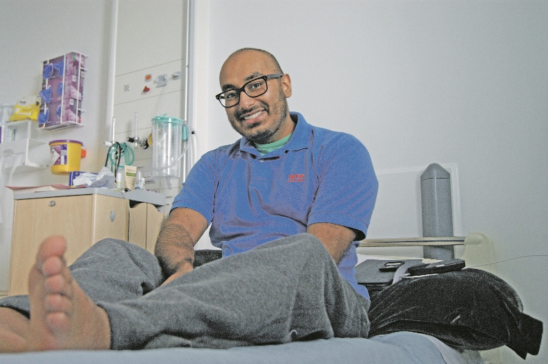 DETERMINED: Kamal Aftab has raised tens of thousands of pounds for charity in recent years and after being diagnosed with Blood Cancer earlier this year, is now aiming to raise £50,000 from his hospital room