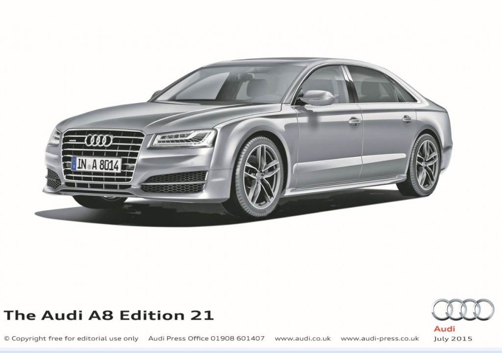 SPECIAL: The A8 Edition 21 features a unique, generously appointed specification based largely on the personalised Audi exclusive design selection