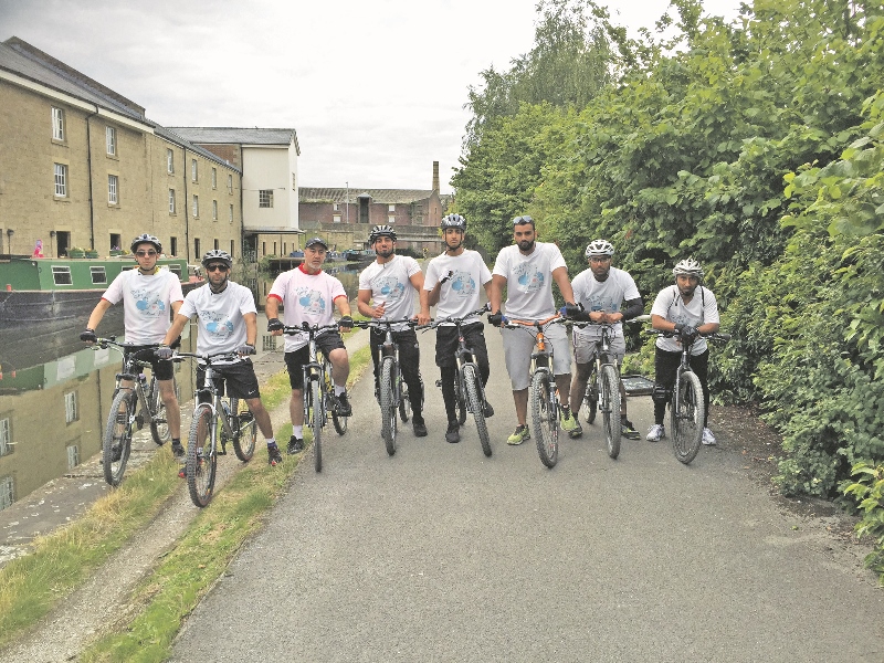EN ROUTE: The Give a Gift cyclists completed the route between Liverpool and Burnley on Saturday, before finishing in Leeds the following day