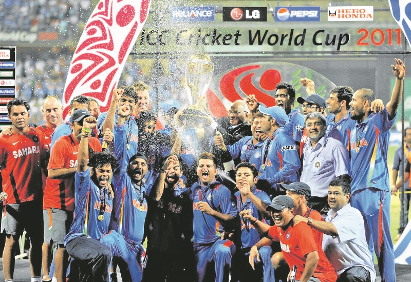 CHAMPIONS: Last time South Africa toured India, in 2011, their hosts ended that year as Word Champions