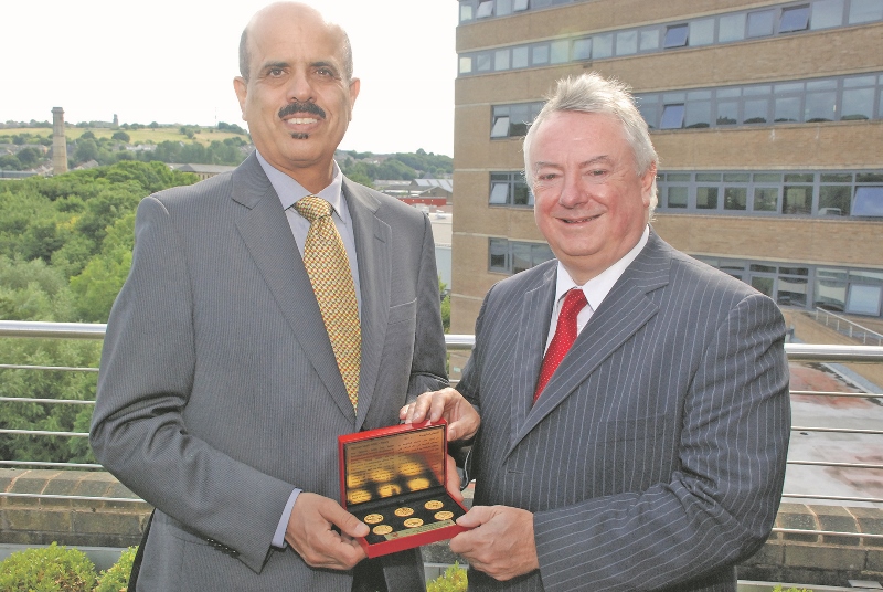 MEETING: Bahrain’s Minister of Education, Dr Majed Bin Ali-Al Noaimi meets with the University of Huddersfield’s Vice-Chancellor, Bob Cryan