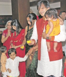 Vivek Oberoi with his adorable children – two-year-old Vivaan Veer Oberoi and five-month old daughter Ameyaa Nirvana Oberoi