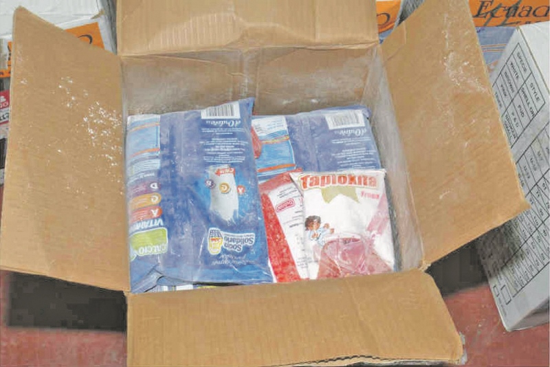 ILLEGAL: The drugs gang had attempted to conceal the cocaine in a box of milk powder