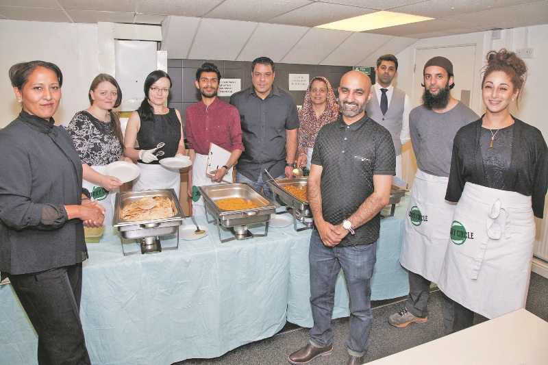 SERVED UP: The Curry Circle team celebrate launching the Keighley site last month