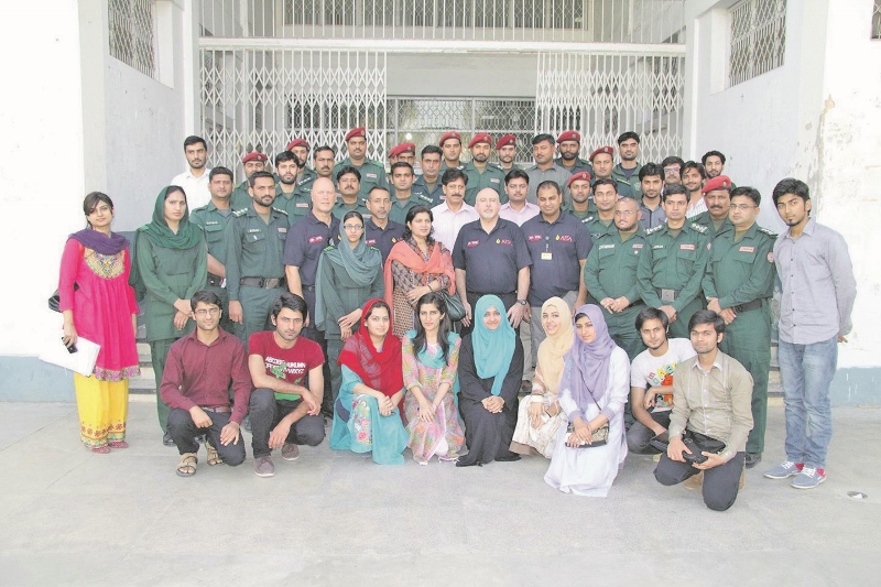 TRAINING: The next generation of Pakistani fire-fighters are being trained at the academy facilities in Punjab