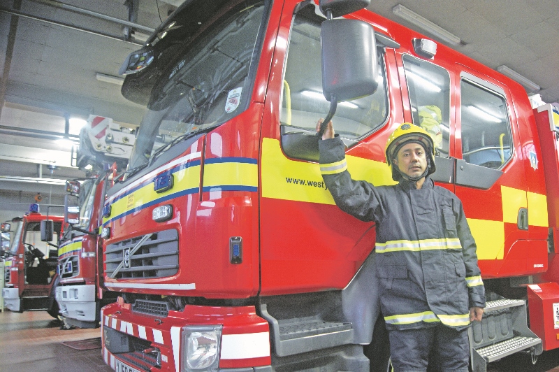 FIRE-FIGHTER: Kirklees District Prevention Manager, Mohammed Ali, says the impact of the UK-standard training is already making a difference in Pakistan