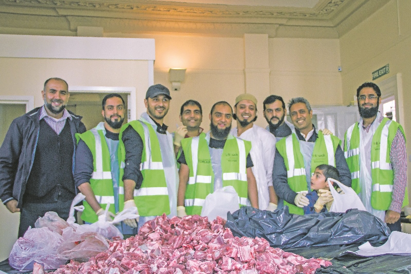 TEAM: The InTouch team of volunteers helped distribute meat last year in a pilot project and have teamed up with IslamBradford to roll out the initiative this year