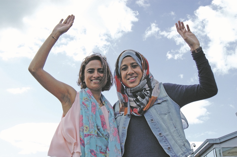 DETERMINED: Bhranti Naik and Zara Nasir will complete their daring skydive next month in aid of Give a Gift