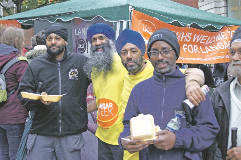 BUSY: Over 900 meals were served up in Leeds with people of all faiths and backgrounds receiving their langar