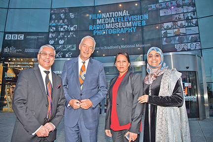 EVENT: Jon Snow hosted a Q and A in Bradford earlier this month, pictured alongside Professor Lord Patel of Bradford and Muslim Women’s Council’s Bana Gora
