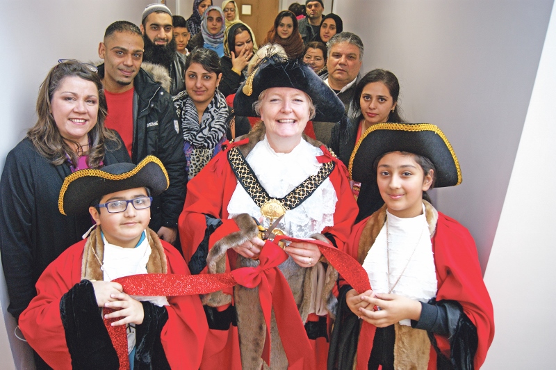 OPEN: Pupils, teachers, parents and governors of Thornbury Primary School were joined by the Lord Mayor of Bradford, Cllr Joanne Dodds, to open their new development last week