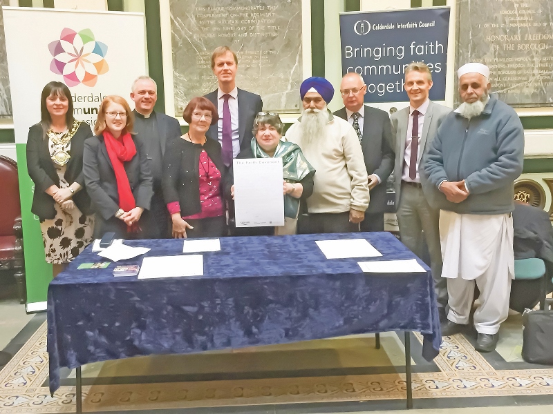 AGREEMENT: Representatives of Calderdale Council and faith communities in the borough