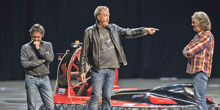 SHOW: Ex Top Gear presenters Jeremy Clarkson, Richard Hammond and James May took to the stage at London's O2 on 28th November to the delight of their fans