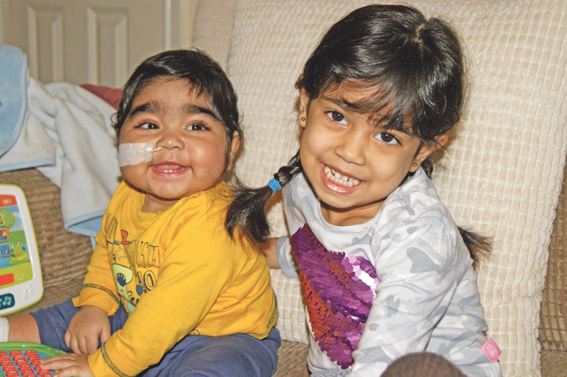 LIFE-SAVER: Three-year-old Khadija gave her little brother Dawud a stem cell transplant to help save his life