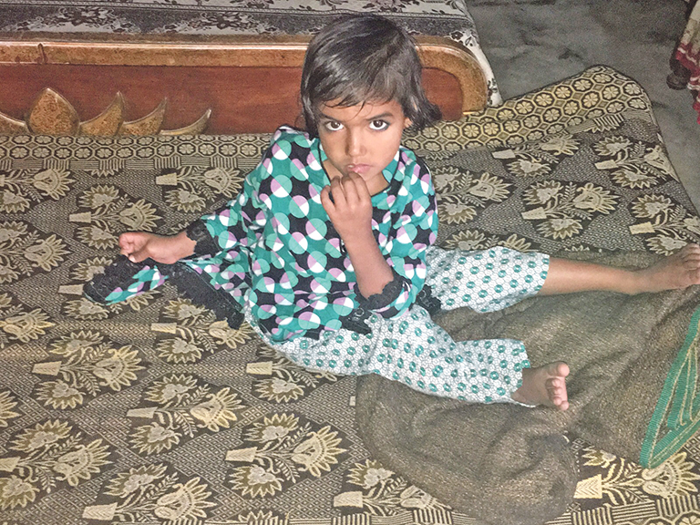 SUPPORT: Mehreen was struck by a vehicle when she was younger and has been forced to live with a badly damaged leg as her family could not afford medical treatment