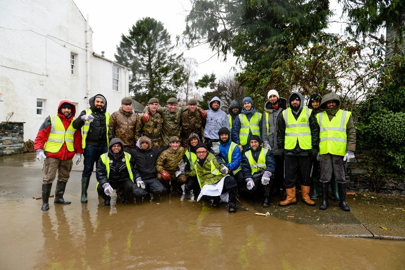 JOINING FORCES: West Yorkshire’s Muslims travel to Cumbria and help the army with the disaster
