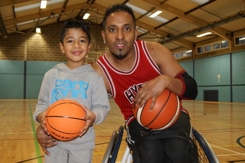 FAMILY: Zeb and Armaan Ayub both suffer from a genetic bone disorder and play wheelchair basketball