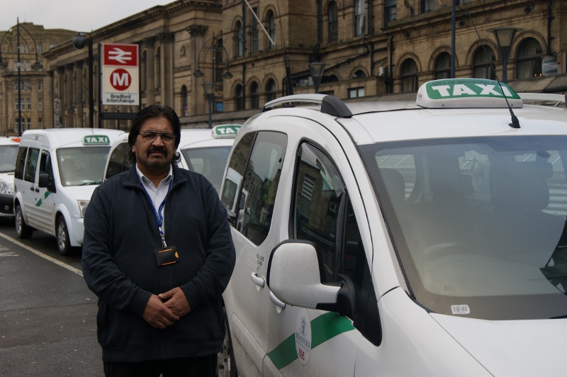 CRACKDOWN: Mohammed Khan, a taxi driver from Bradford welcomes a government intervention that aims to clamp down on taxi drivers who stray out of their council remit