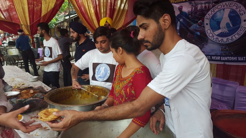 HANDING OUT FOOD: The charity does not want to see anyone go hungry