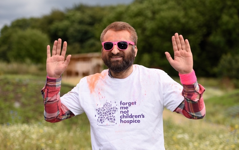 RAINBOW RUN: Arif Ahmed is taking part in his first colour run for charity this May (Pic credit: Mark Flynn Photography)