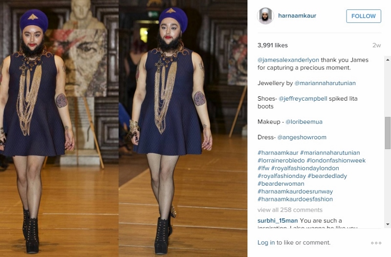 EMPOWERING: Harnaam Kaur shared her catwalk story on her Instagram