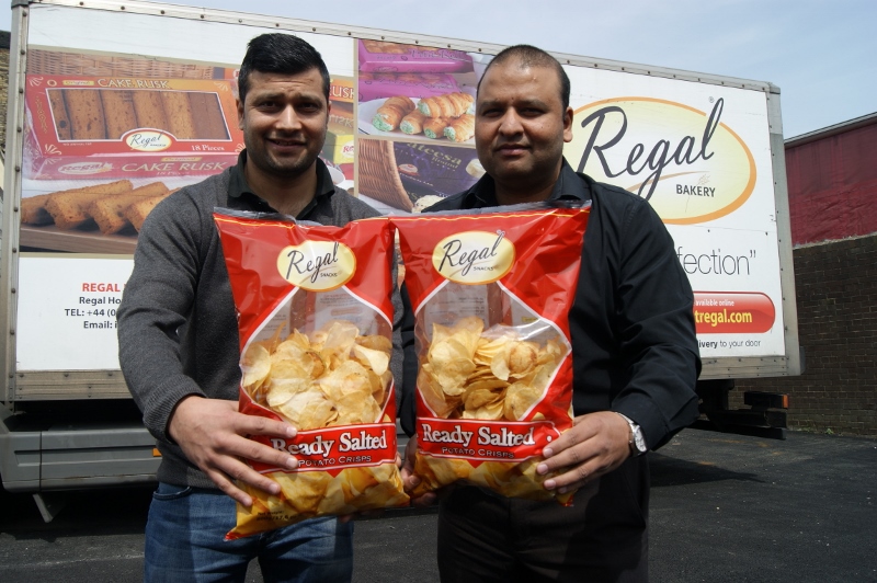 CRUNCHY CRISPS: Regal directors, Faisal Ali and Jamil Chaudhry, have been delighted with the success of their giant crisp packets so far