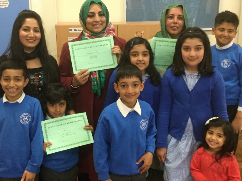 SUCCESS: Mothers who completed their own exams were awarded certificates last week