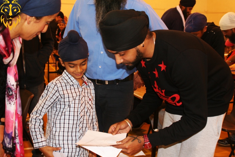 ART STAR: Amandeep Singh, also known as Inkqusitive, took some time out of his busy schedule to share his artistic insight with children