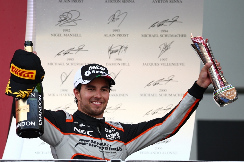 PODIUM FINISH: Sergio Perez registered his second third place finish in this year’s Formula One campaign last weekend