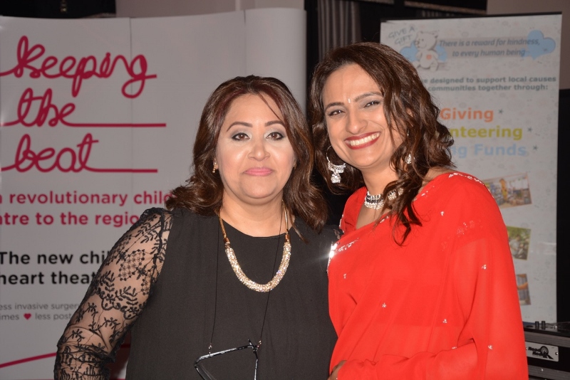 COMING TOGETHER: Give a Gift Family Dinner host, Ruby Malik, and ambassador, Bhranti Naik, are all smiles at the event