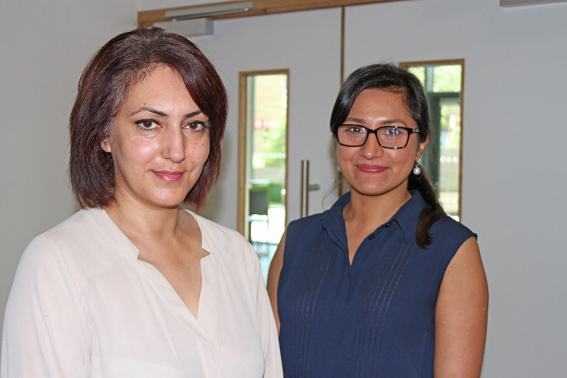 TALKING FINANCE: Nasreen Karim (left) of Platinum Partnership Solicitors and Raakhi Odedra (right) of the Bank of England